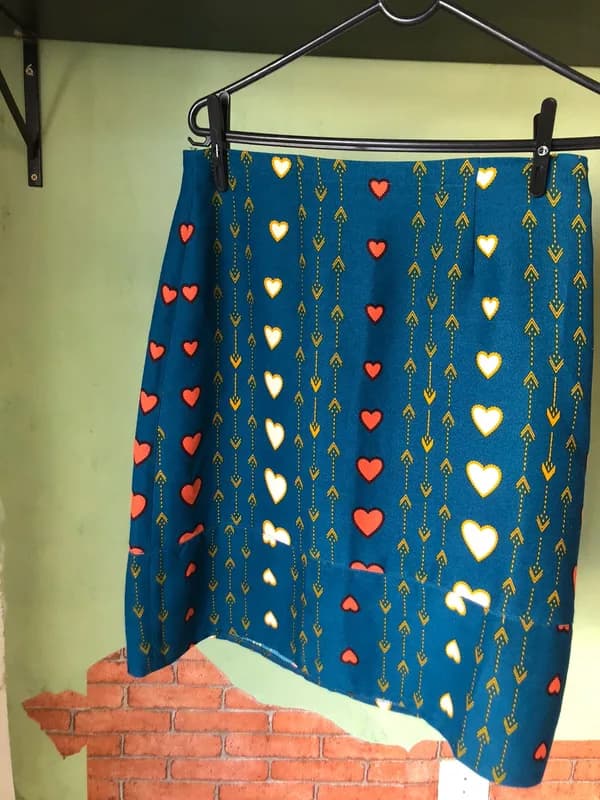 ♡ Saia azul de coração