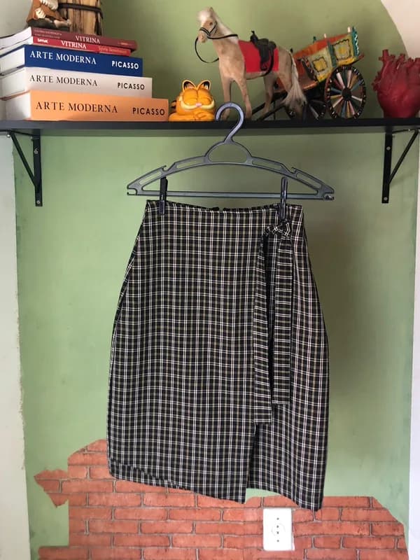 ♡ Saia preta xadrez - foto 1