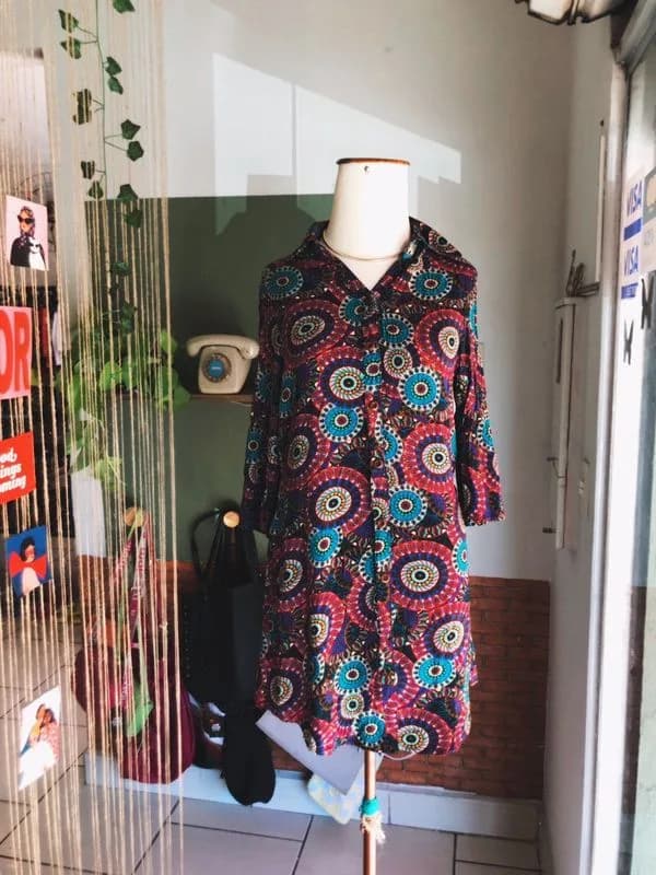 Chemise colorida indiana