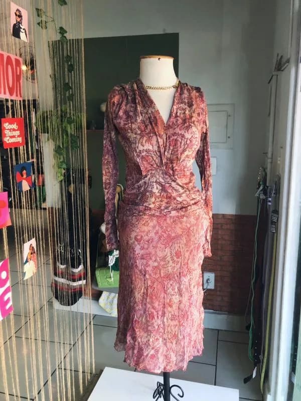 ♡ Vestido rosa paisley
