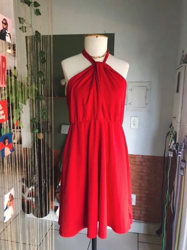 ♡ Vestido vermelho frente única - foto 1