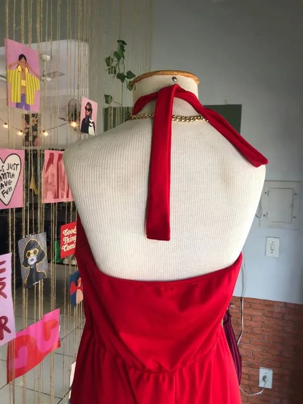 ♡ Vestido vermelho frente única - foto 3