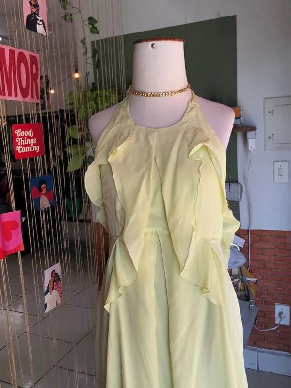 ♡ Vestido amarelo Animale