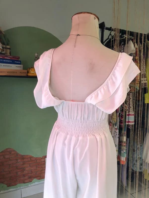 Macacão branco longo  - foto 4