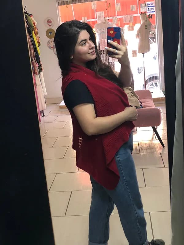 ♡ Colete vermelho em tricot - foto 4