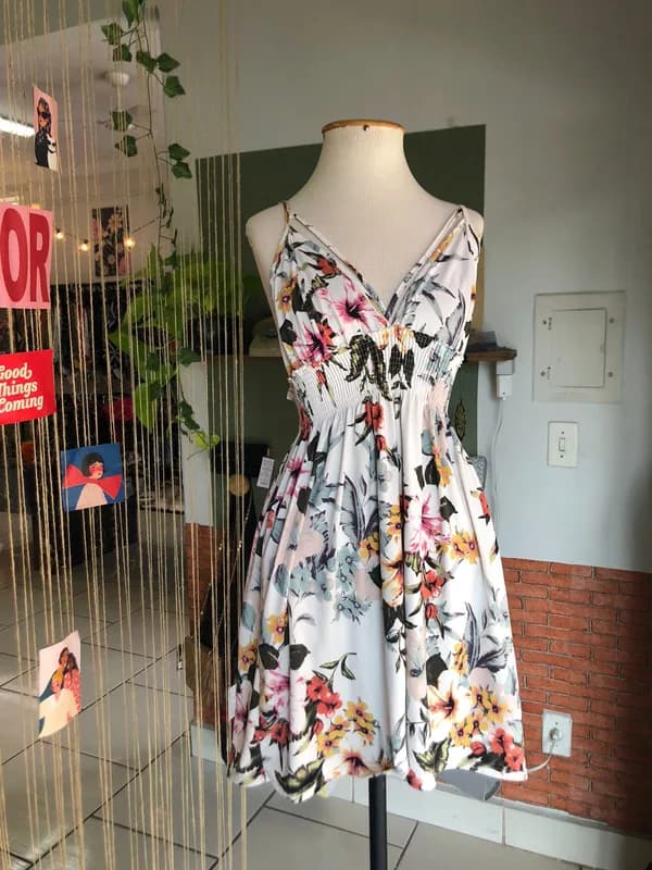 ♡ Vestido branco floral - foto 1