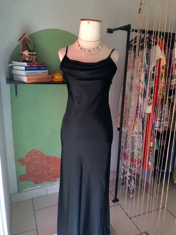 ♡ Vestido preto de seda - foto 1