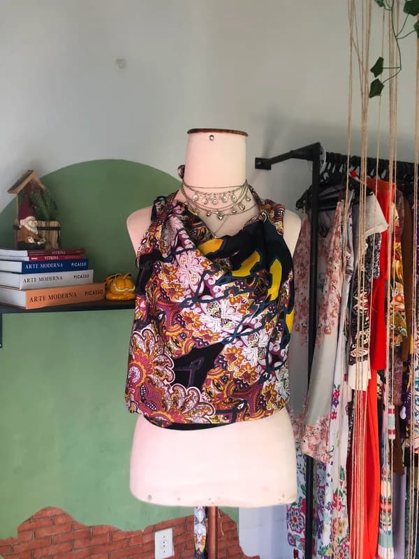 ♡ Cropped estampado frente única