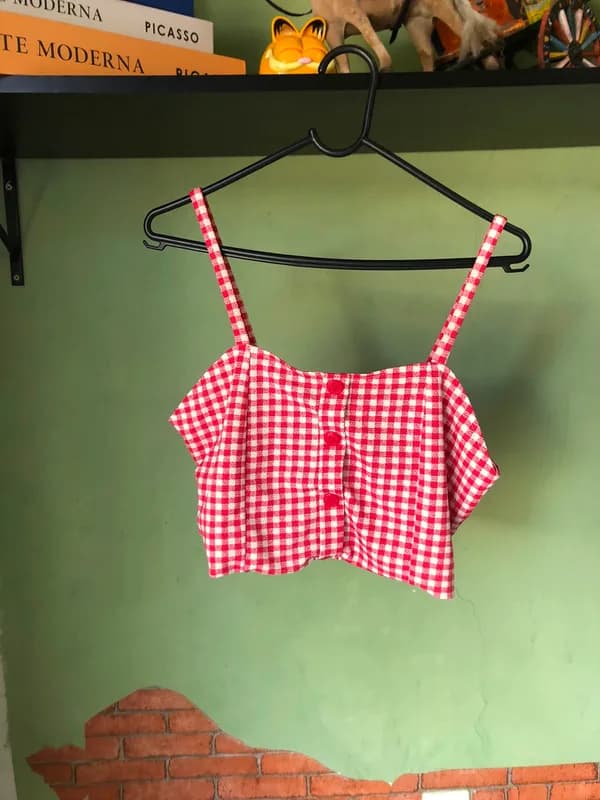 ♡ Cropped xadrez - foto 1