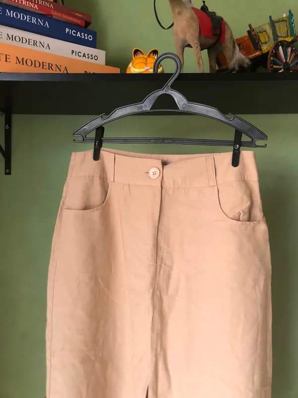 ♡ Saia bege midi