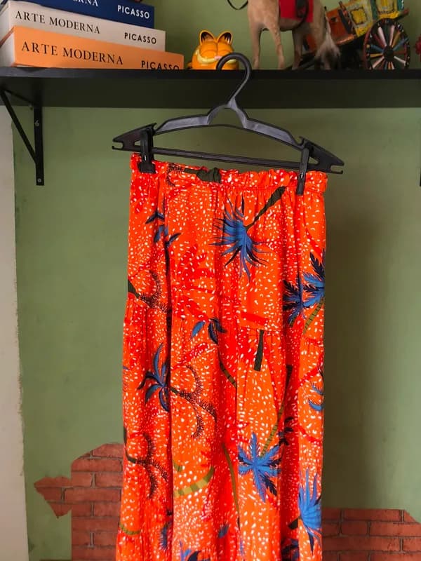 ♡ Saia laranja estampada - foto 2