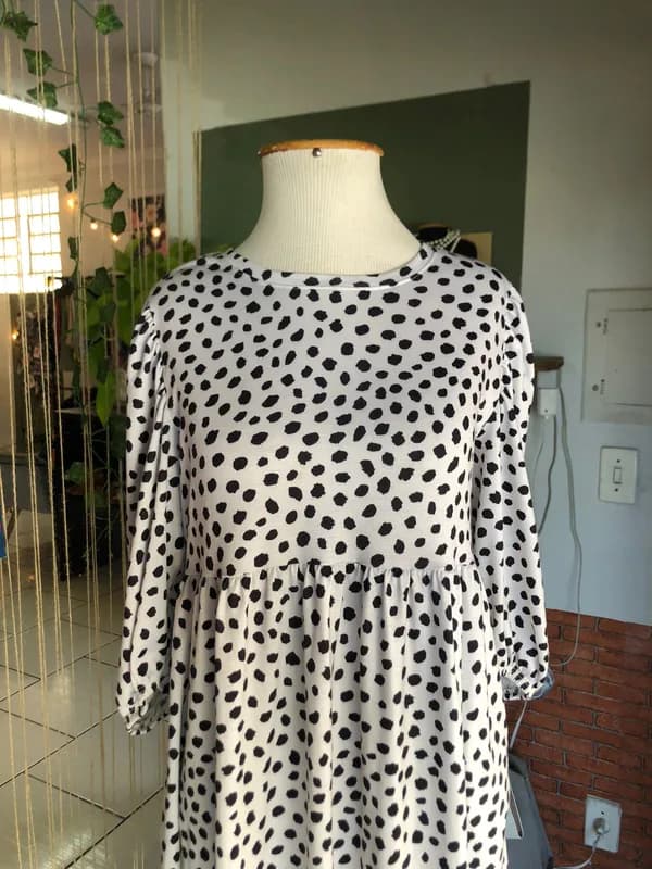 ♡ Vestido branco de poá