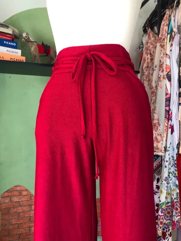 ♡ Calça vermelha flare - thumb 2