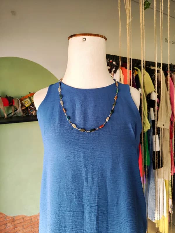♡ Vestido azul turquesa