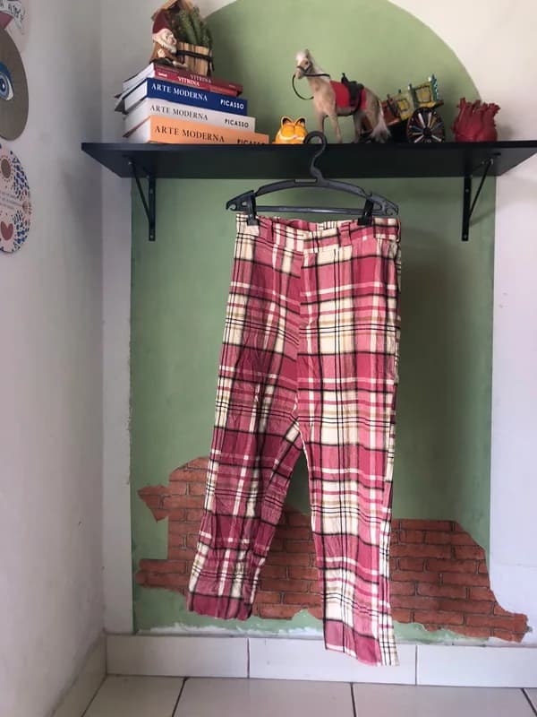 ♡ Calça rosa xadrez - foto 1