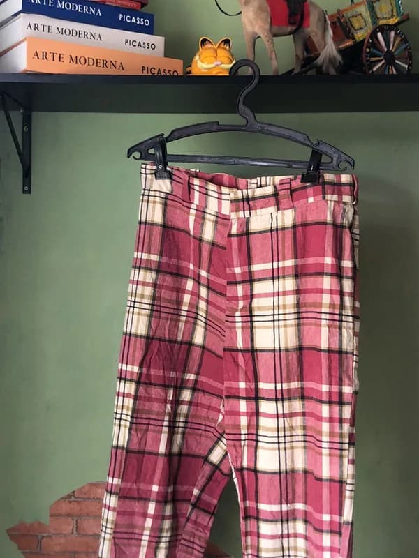 ♡ Calça rosa xadrez - foto 2