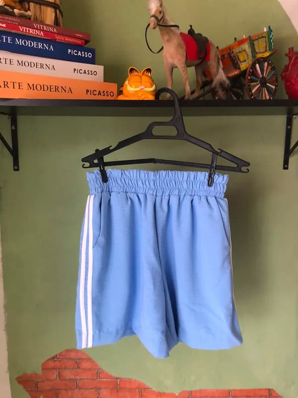 ♡ Shorts azul e branco - foto 1